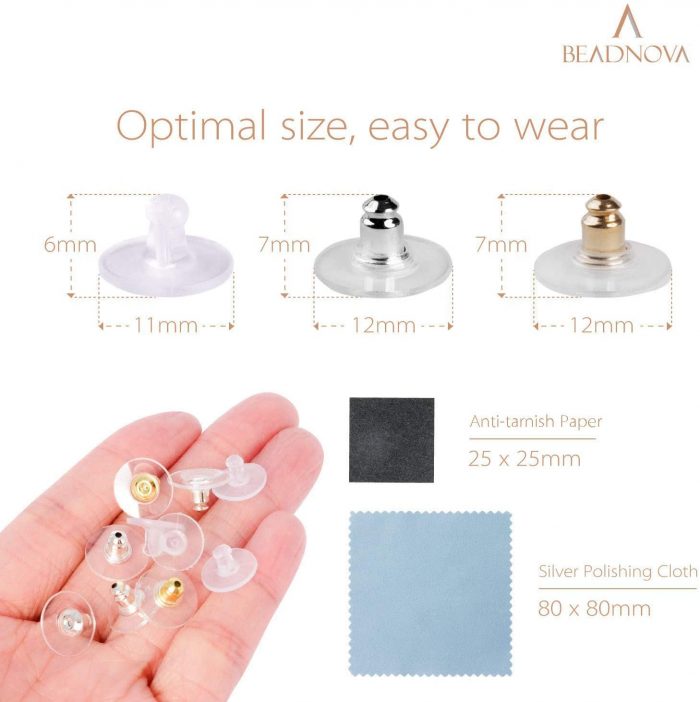 BEADNOVA Earring Backs Lifter for heavy stud