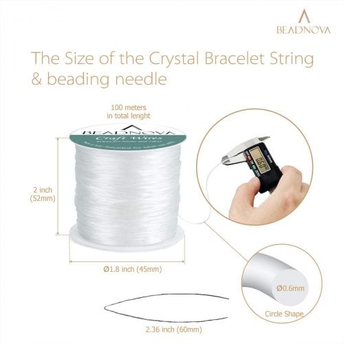 BEADNOVA-Illusion-Cord-0.6mm-Bracelet-crystal-String