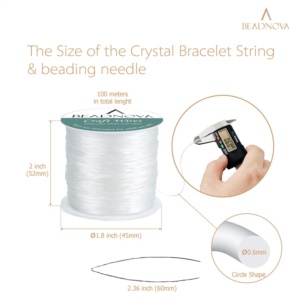 Buy 1mm Elastic Stretch Polyester Crystal String Cord 60m/roll Multi Color  Cords for Jewelry Making Bracelet Beading Thread BEADNOVA Online in India 