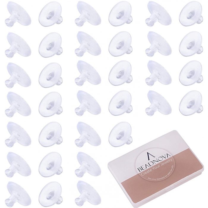 BEADNOVA Silicone Earring Backs lifter