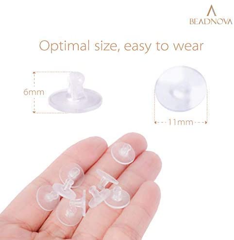 BEADNOVA Silicone Earring Backs lifter