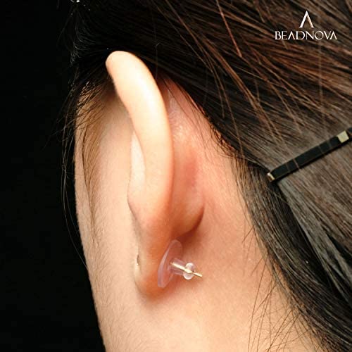 BEADNOVA Silicone Earring Backs lifter
