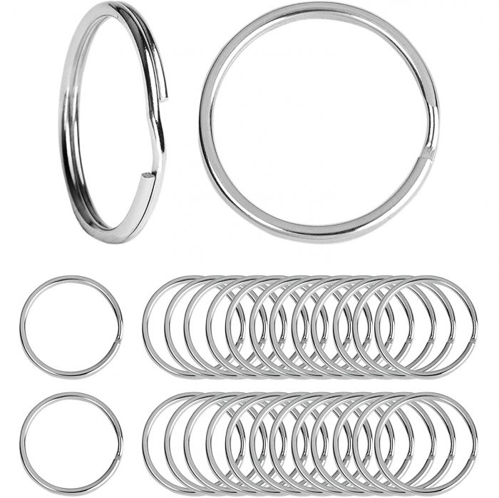 Beadnova Key Chain Ring Metal Split Ring-20mm