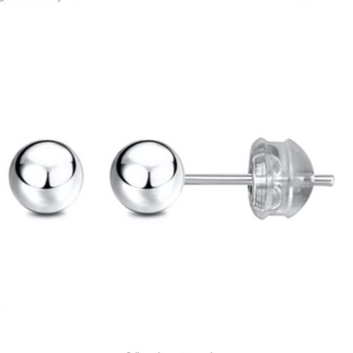 JADENOVA 925 Sterling Silver Ball Stud Earrings-6mm