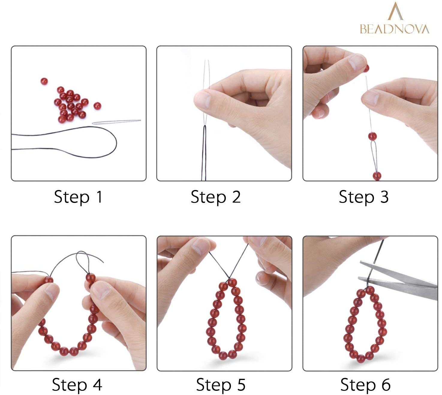 BEADNOVA 0.6mm Clear Bracelet String Craft Wire Stretch String