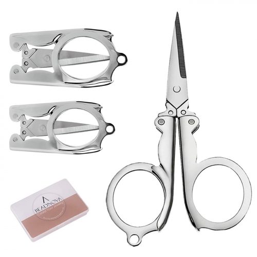 beadnova Folding Scissors with Keychain