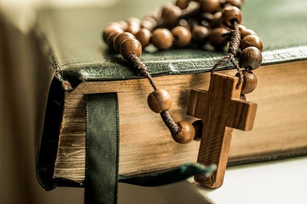 Wooden Beads on a Rosary