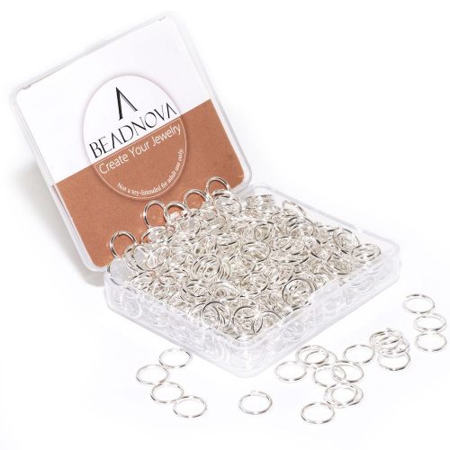 BEADNOVA 8mm Open Jump Rings Gun Black Jump Rings for Jewelry Making and  Keychains (300Pcs)