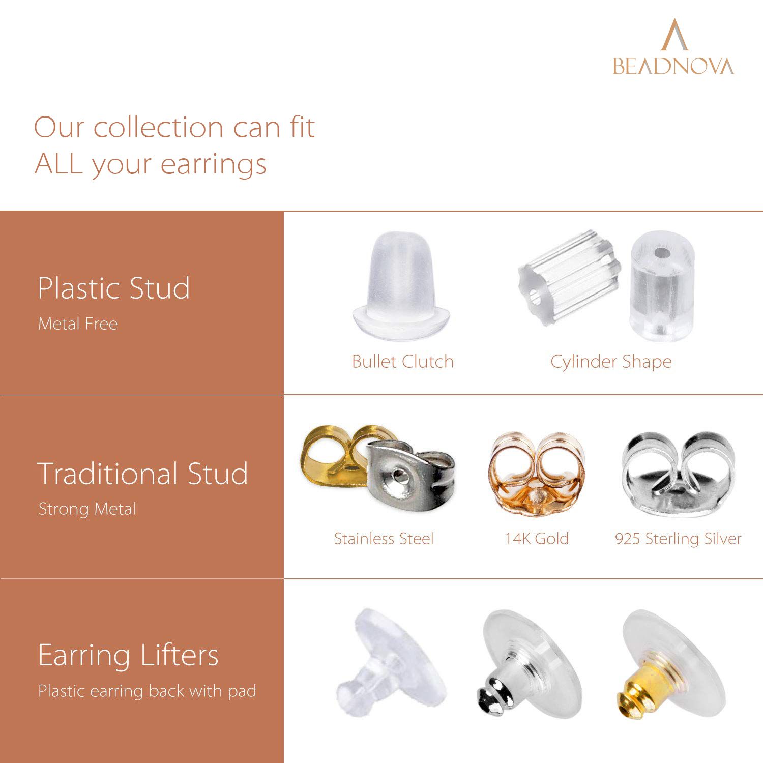 Clear Plastic Earring Back With Plastic With Silicone Stoppers Backing  Replacement For Earrings Jewelry Finding From Vecuteboutique, $10.16 |  DHgate.Com