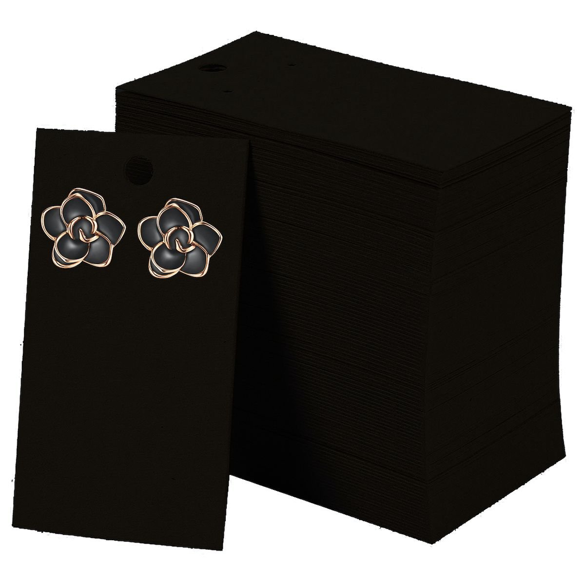 50Pcs Earring Cards Crown Logo Kraft Paper Cards for Jewelry Earring  Display Packaging Cardborad Holder Price