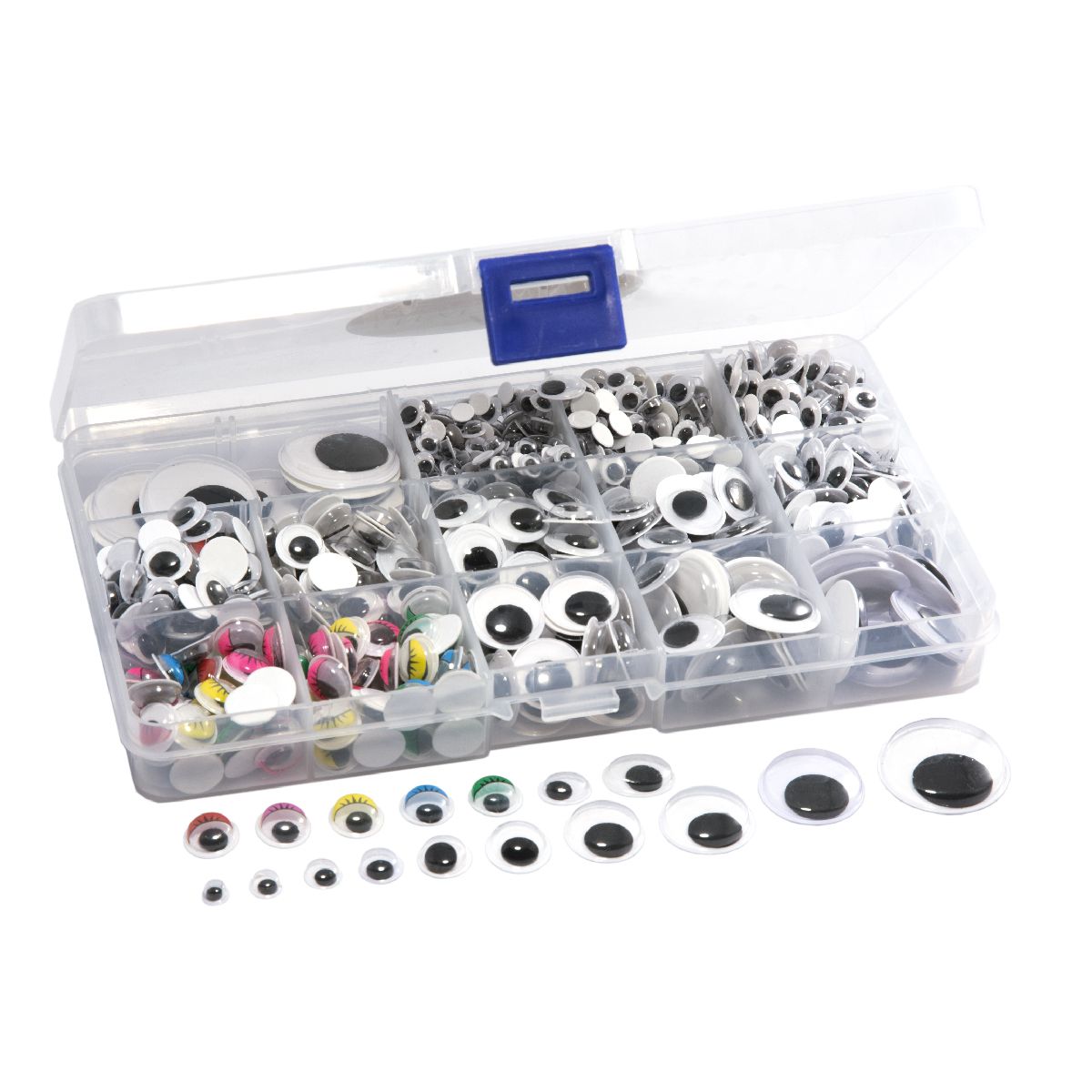 SEW ON WIGGLE GOOGLE GOOGLY EYES FOR CRAFTS 20mm - 4 pairs
