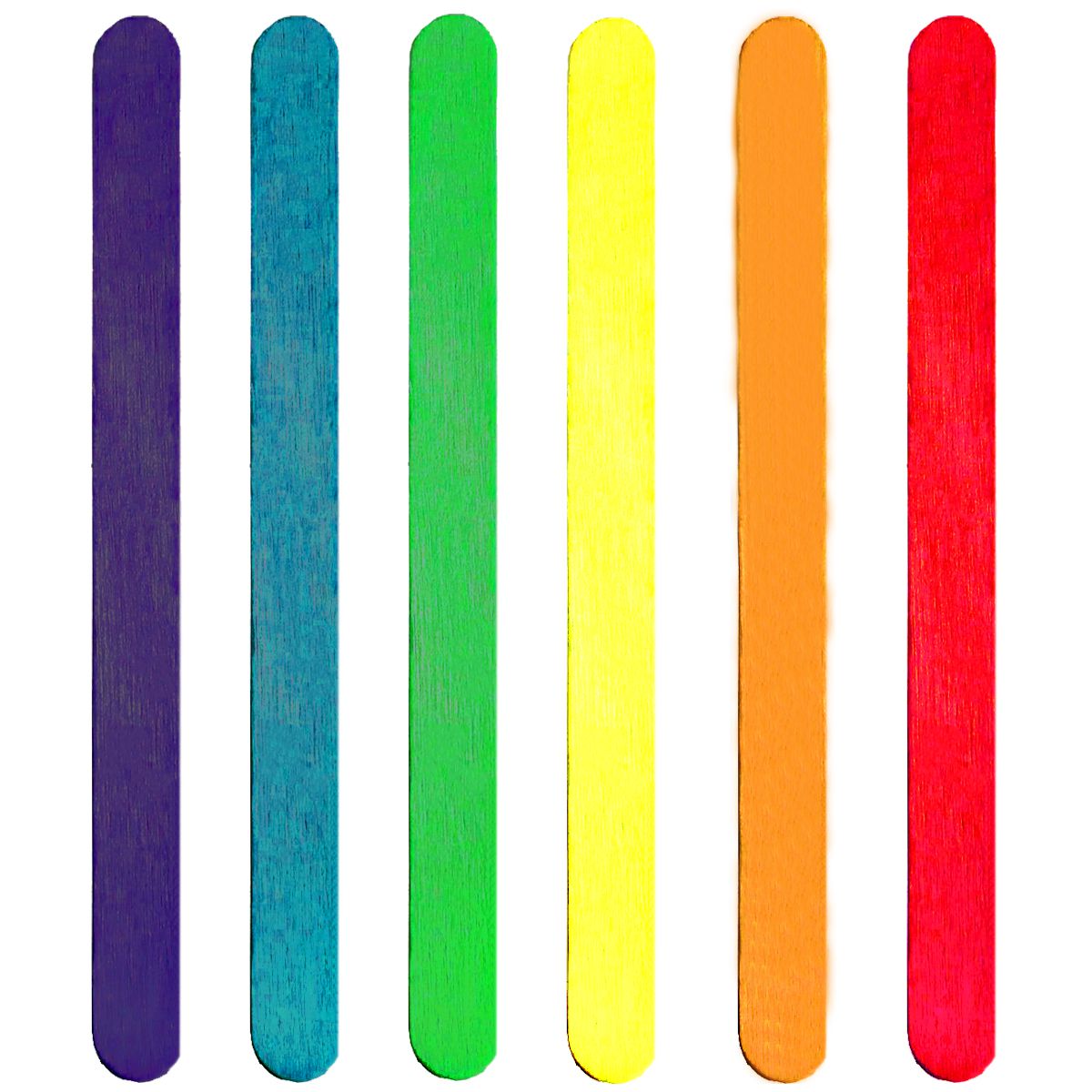 Colored Popsicle Sticks, 200 Pack, 4.5 Inch, Colored Craft Sticks
