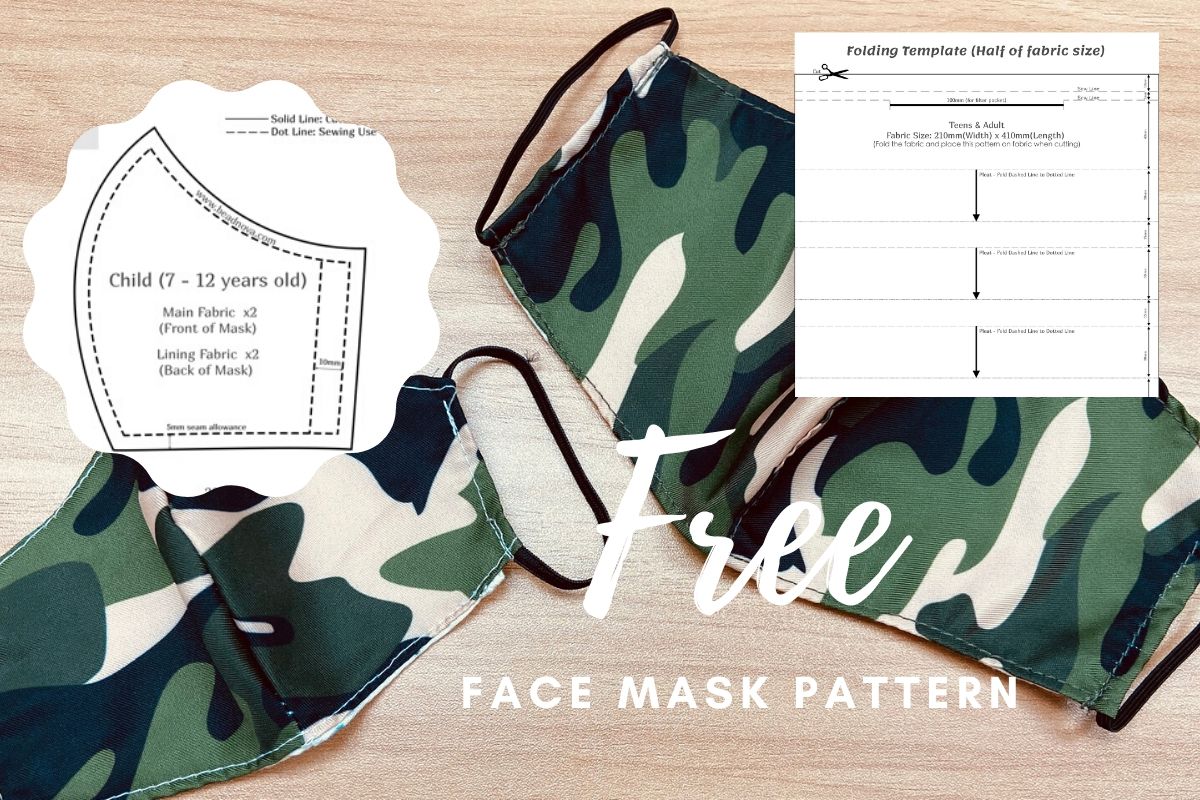 Printable 3D Face Mask Patterns (Olson & Pleated) & Sewing ...