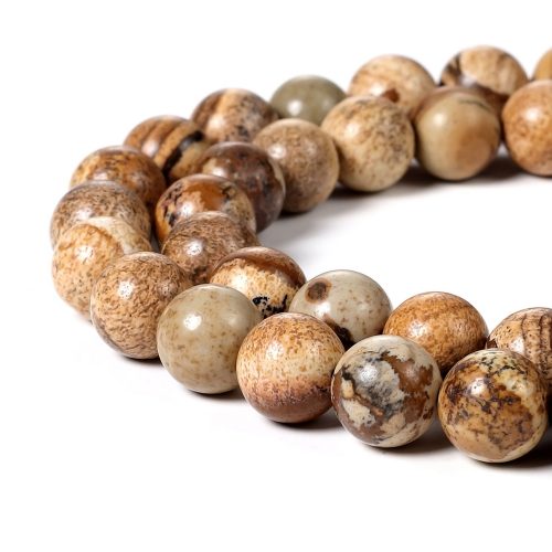 picture jasper beads 10mm