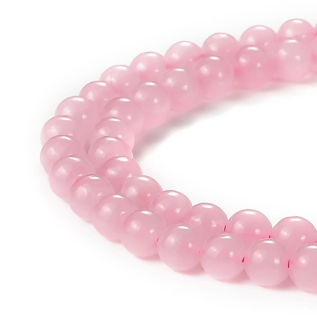 Natural Rose Quartz Beads Round Loose Gemstone