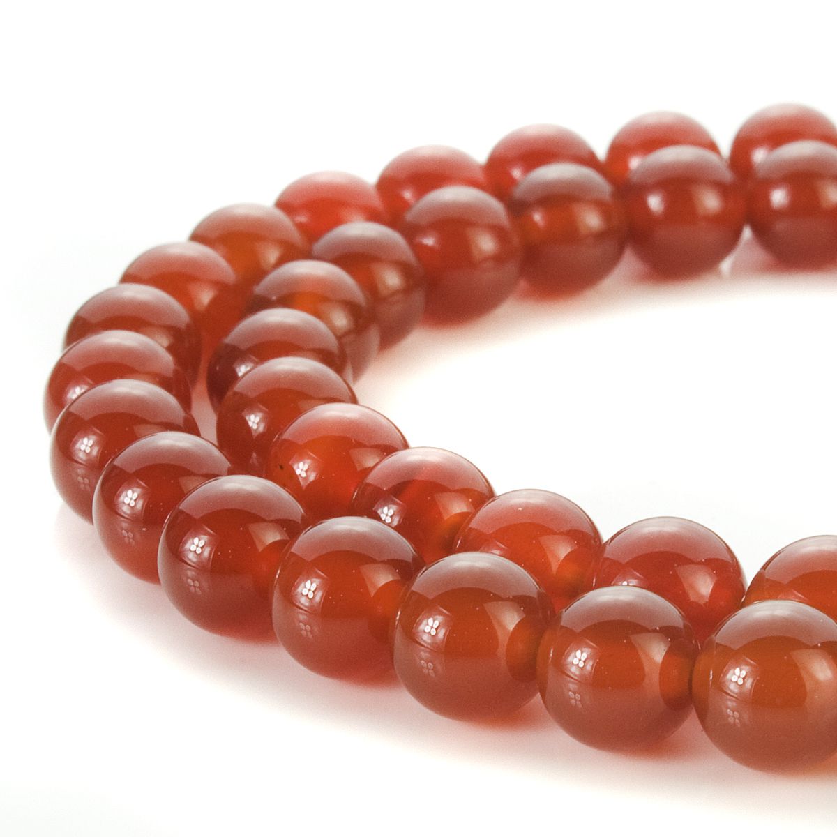 BEADNOVA 8mm AAA Natural Smooth Polish Carnelian Agate Gemstone Round ...