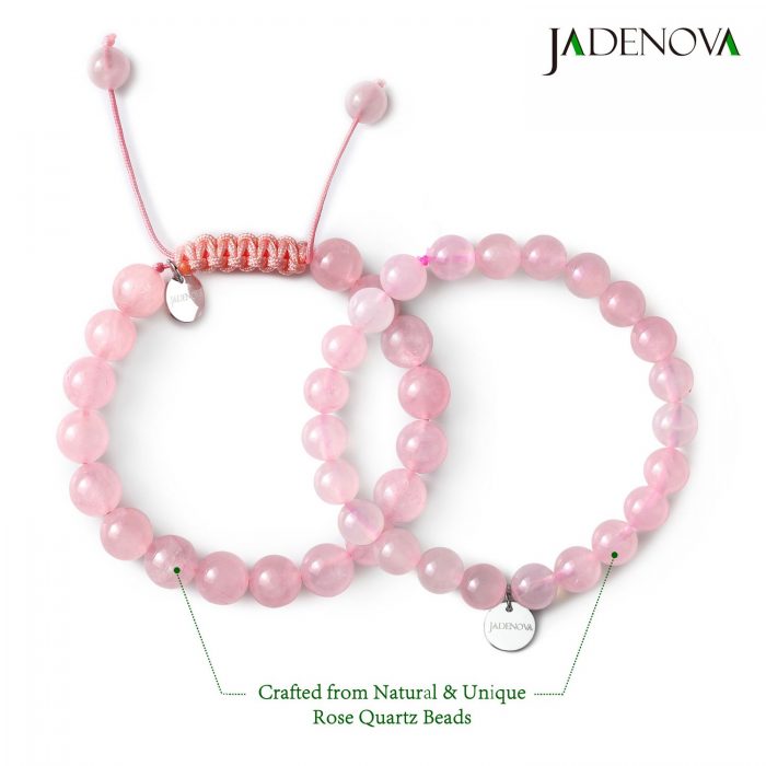 rose quartz crystal bracelet