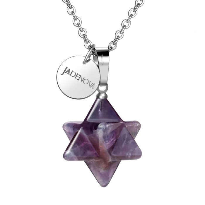 Amethyst Merkaba necklace