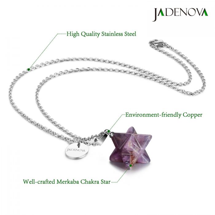 Amethyst Merkaba necklace