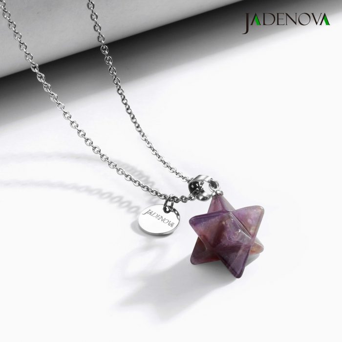 Amethyst Merkaba necklace