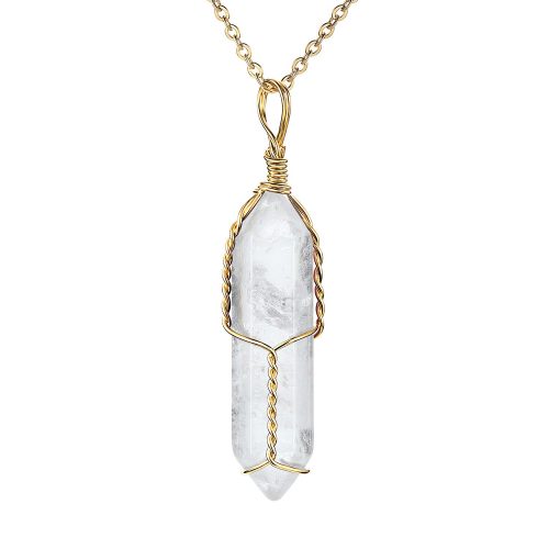 clear quartz necklace