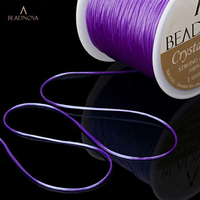 BEADNOVA 1mm Elastic Stretch Polyester Crystal String Cord for Jewelry ...