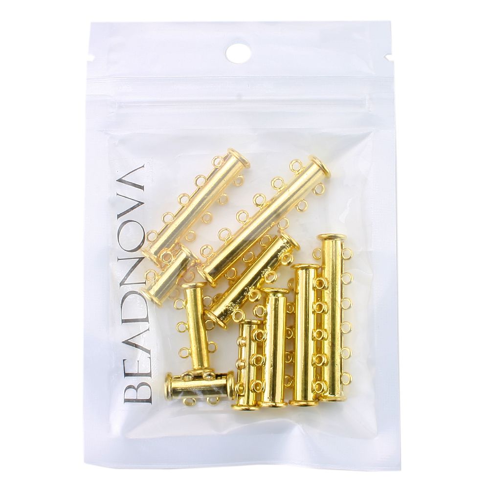 Beadalon Slide Connector EXT Clasp 13mm Gold Color