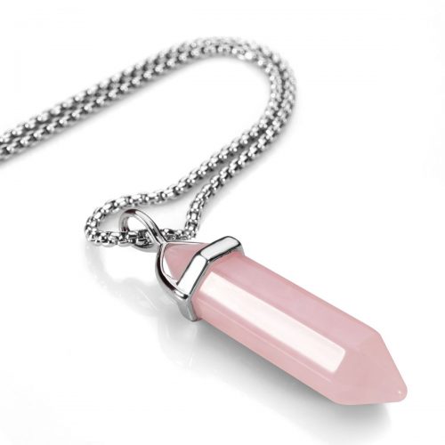 rose quartz necklace