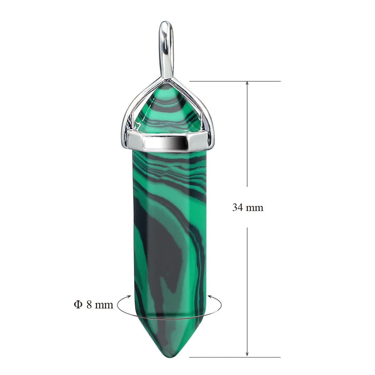 Crystu Malachite Pendant Oval Shape Crystal Stone Pendant with Chain for  Reiki Healing and Crystal Healing Stone Pendant Size 35-40 mm Approx (Color  : Green) : Amazon.in: Fashion