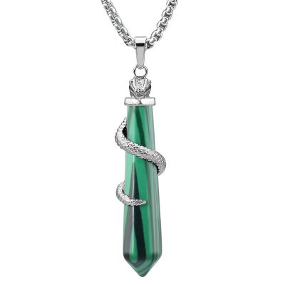 beadnova malachite gemstone necklace