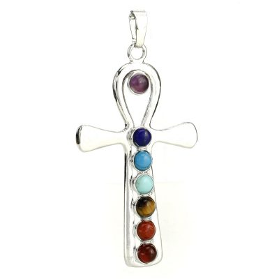 Jesus’s Cross necklace with 7 chakras