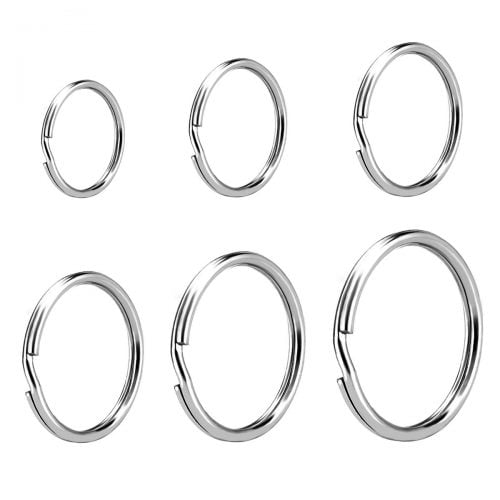 Beadnova Key Chain Ring Metal Split Ring for Dog Tag and Keys Organization  (15mm, 100pcs)