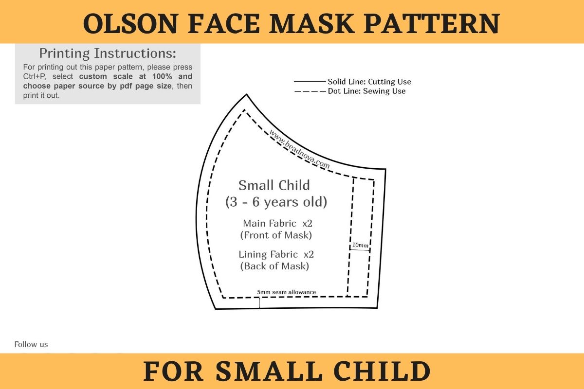 Free Printable Face Mask Pattern - Beadnova