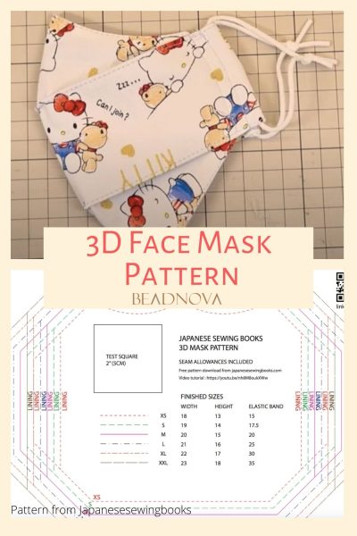 Printable 3d Face Mask Patterns Olson Pleated Sewing Guide Pdf Beadnova