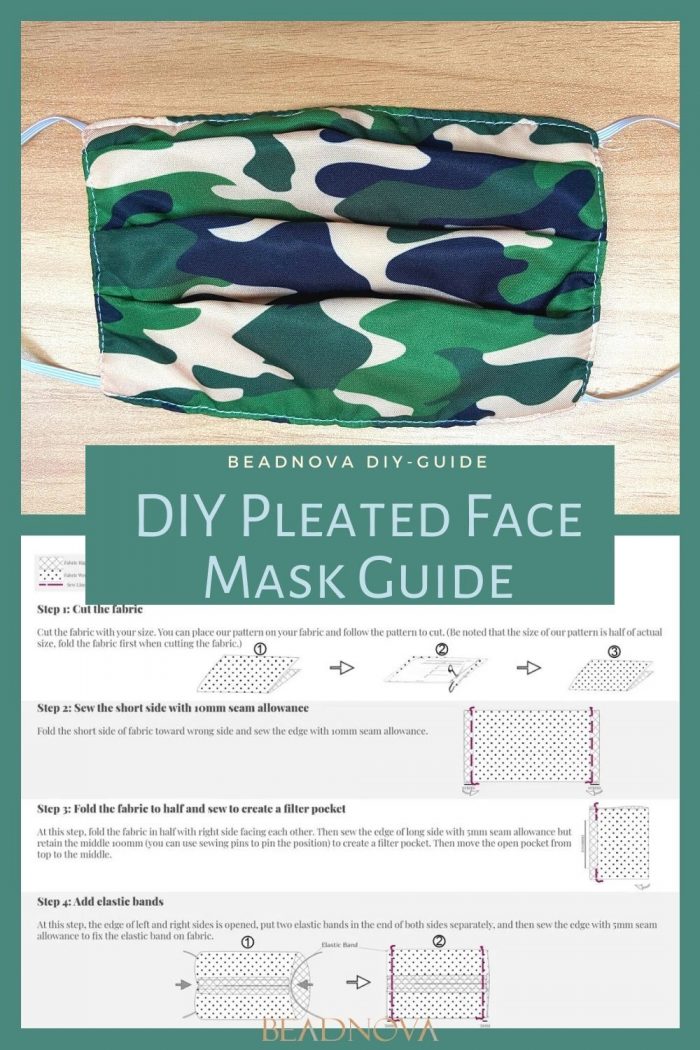 Printable 3D Face Mask Patterns (Olson &amp; Pleated) &amp; Sewing Guide PDF ...