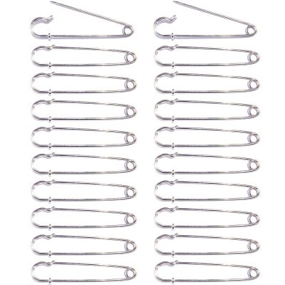 BEADNOVA 4 Inch Large Safety Pins Heavy Duty 20pcs Giant Safety Pins Stainless Steel Big Safety Pin Kilt Pin For Fashion, Sewing, Quilting, Blankets, Upholstery, Laundry and Craft (10cm, 20pcs)