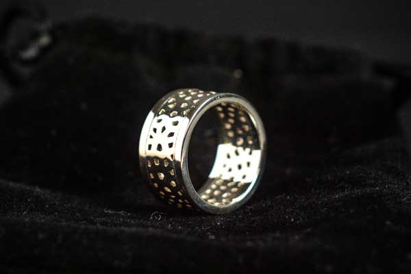 shiny polished stainless steel ring