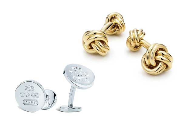 Cufflinks Style Guide: Gold and silver Tiffany & Co. cufflinks