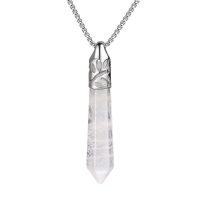 clear quartz necklace
