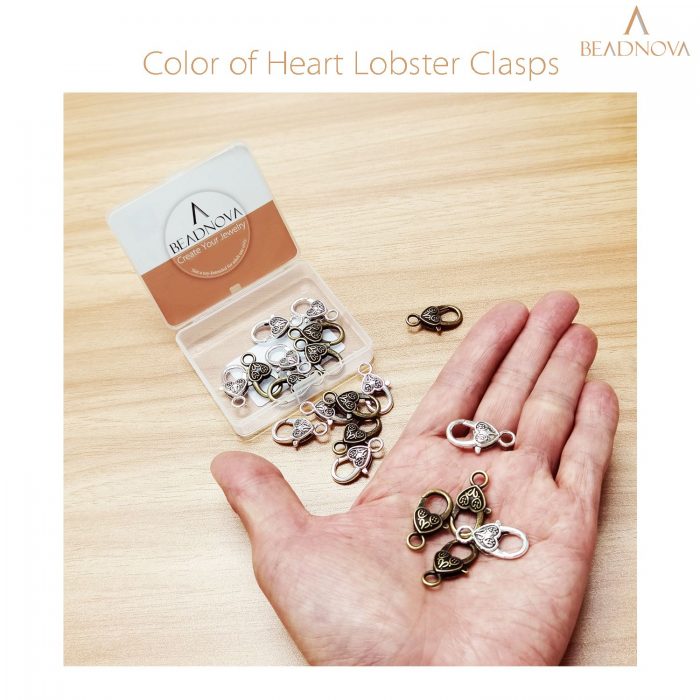 Heart-Lobster-Clasps-Tibetan-Antique-Bronze-20pcs