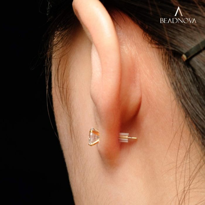 BEADNOVA Clear Plastic Earring Backs Rubber Earring Backings Replacement