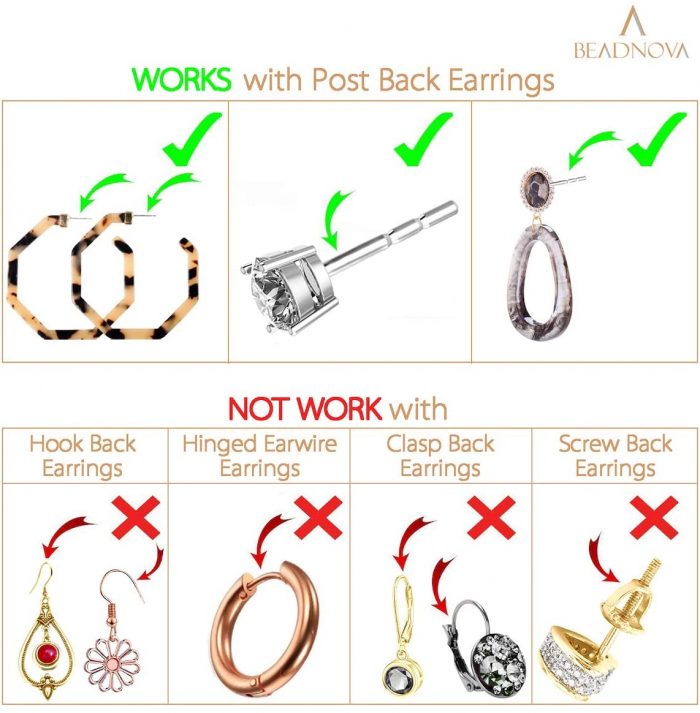 BEADNOVA Magic Earring Lifter Earring Back for Droopy Earring