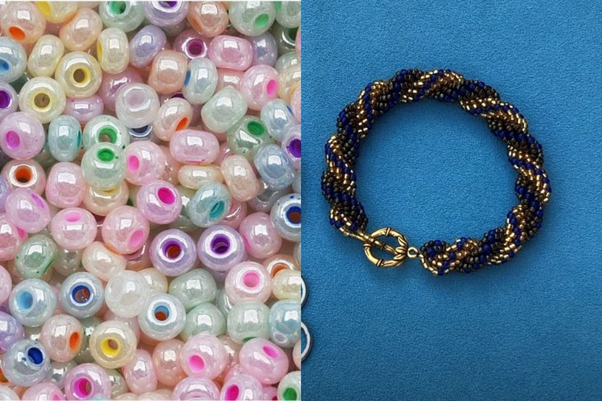How to make a colorful beaded bracelet TutorialSuper easy beads bracelet   Beaded bracelet patterns Beaded earrings tutorials Seed bead bracelet  patterns