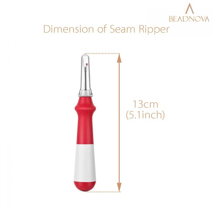BEADNOVA Seam Ripper 2pcs Thread Cutter Stitch Remover Large Thread Remover Stitch Eraser Tag Remover for Clothes Crafting Embroidery