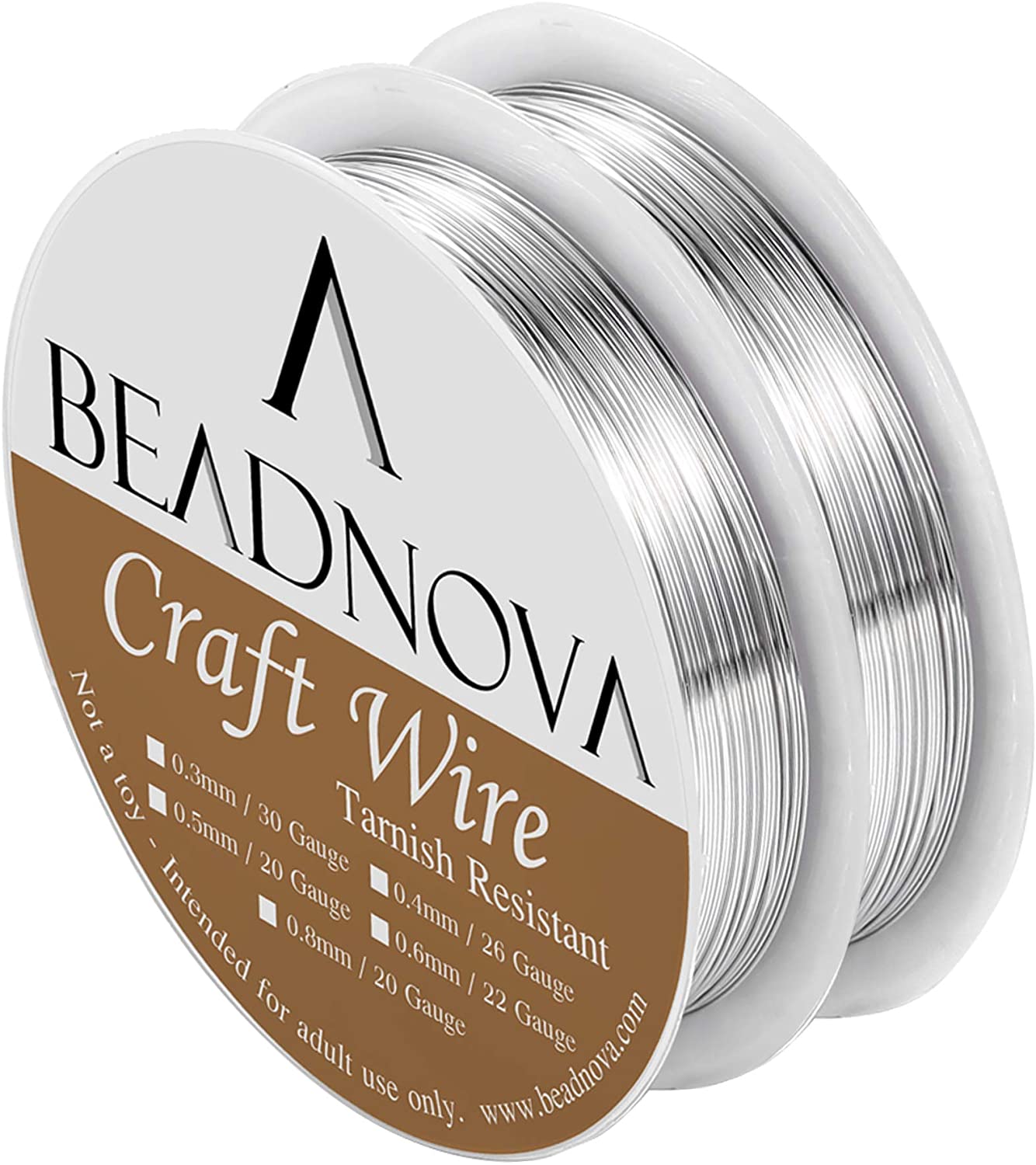 BEADNOVA Bare Copper Wire for Jewelry Making Tarnish Resistant (Silver  Plated, 26 Gauge) - Beadnova
