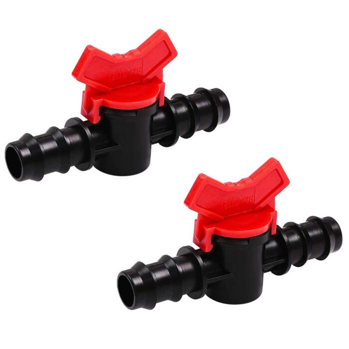 BEADNOVA Drip Irrigation Valves 1/2 Inch Valve Irrigation Switch Gate Valves for 1/2 Inch Tube Watering System Gardening (2 Pcs)