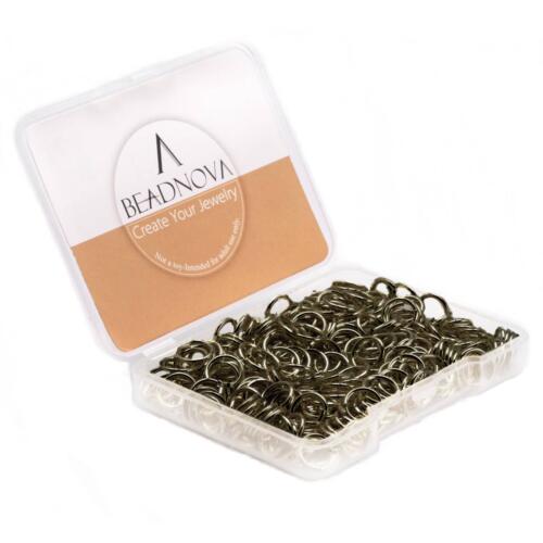 BEADNOVA 8mm Open Jump Rings Copper Jump Rings for Jewelry Making and Keychains (300Pcs)