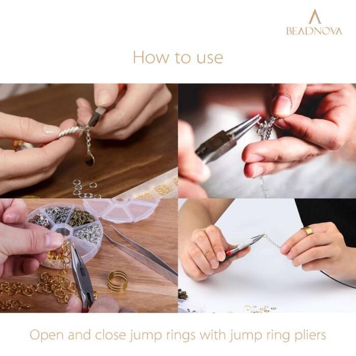BEADNOVA 6mm Jump Rings Rose Gold Jump Rings for Keychains Open Jump Rings for Necklace Repair (300Pcs)