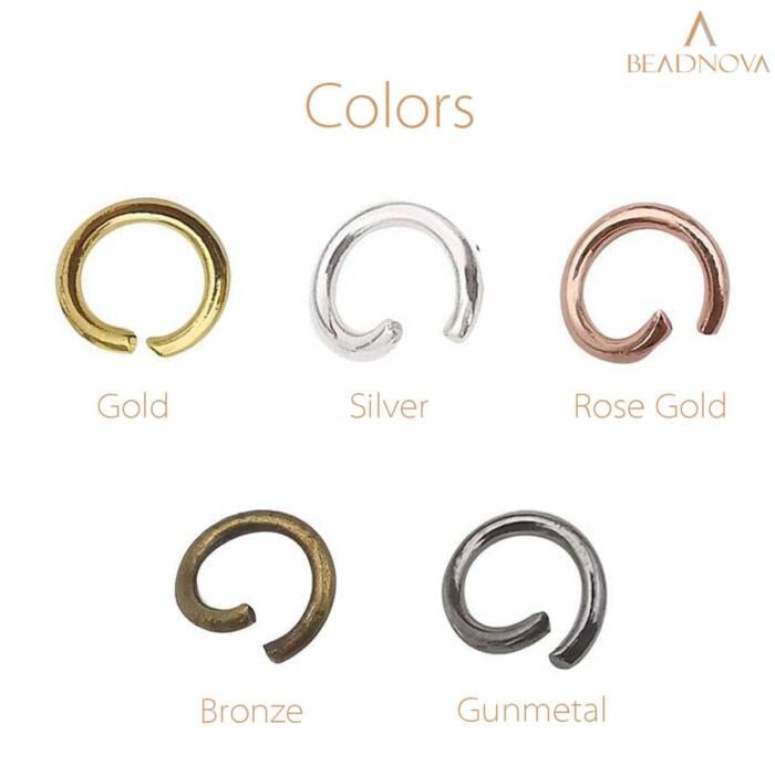 BEADNOVA 10mm Jump Rings Rose Gold Jewelry Jump Rings for Jewelry Making Open Jump Rings for Keychains (300Pcs)