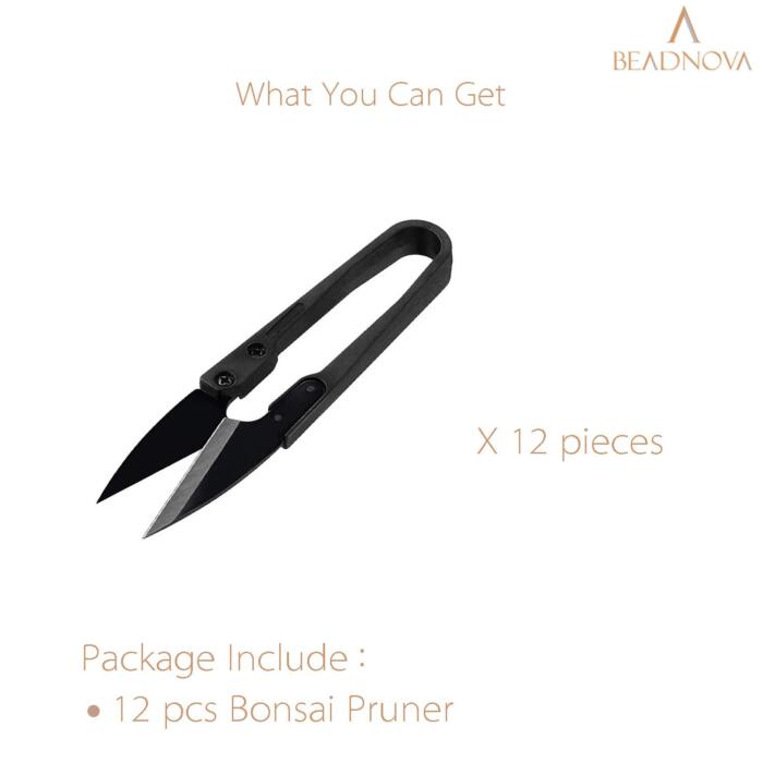 BEADNOVA Bonsai Pruning Shears Small Trimming Scissors Pruners for Gardening Leaves Plant Bonsai (12 Pcs)